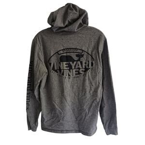 Vineyard Vines hooded long sleeve football logo t shirt Size Small